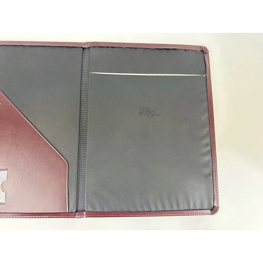Cambridge Burgandy Faux Leather Professional Padfolio Portfolio Business Folder